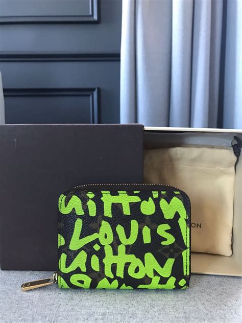 neon green Louis Vuitton wallet